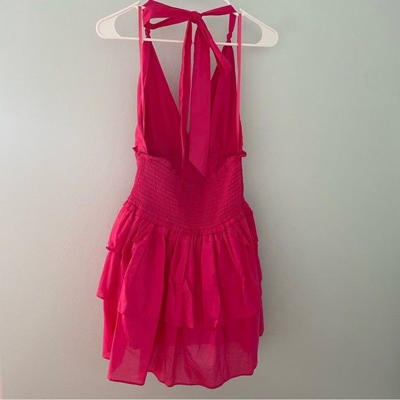 B Darlin Juniors Cotton Halter Smocked-Waist Tiered Dress pink 11/12 NWT - Picture 9 of 15